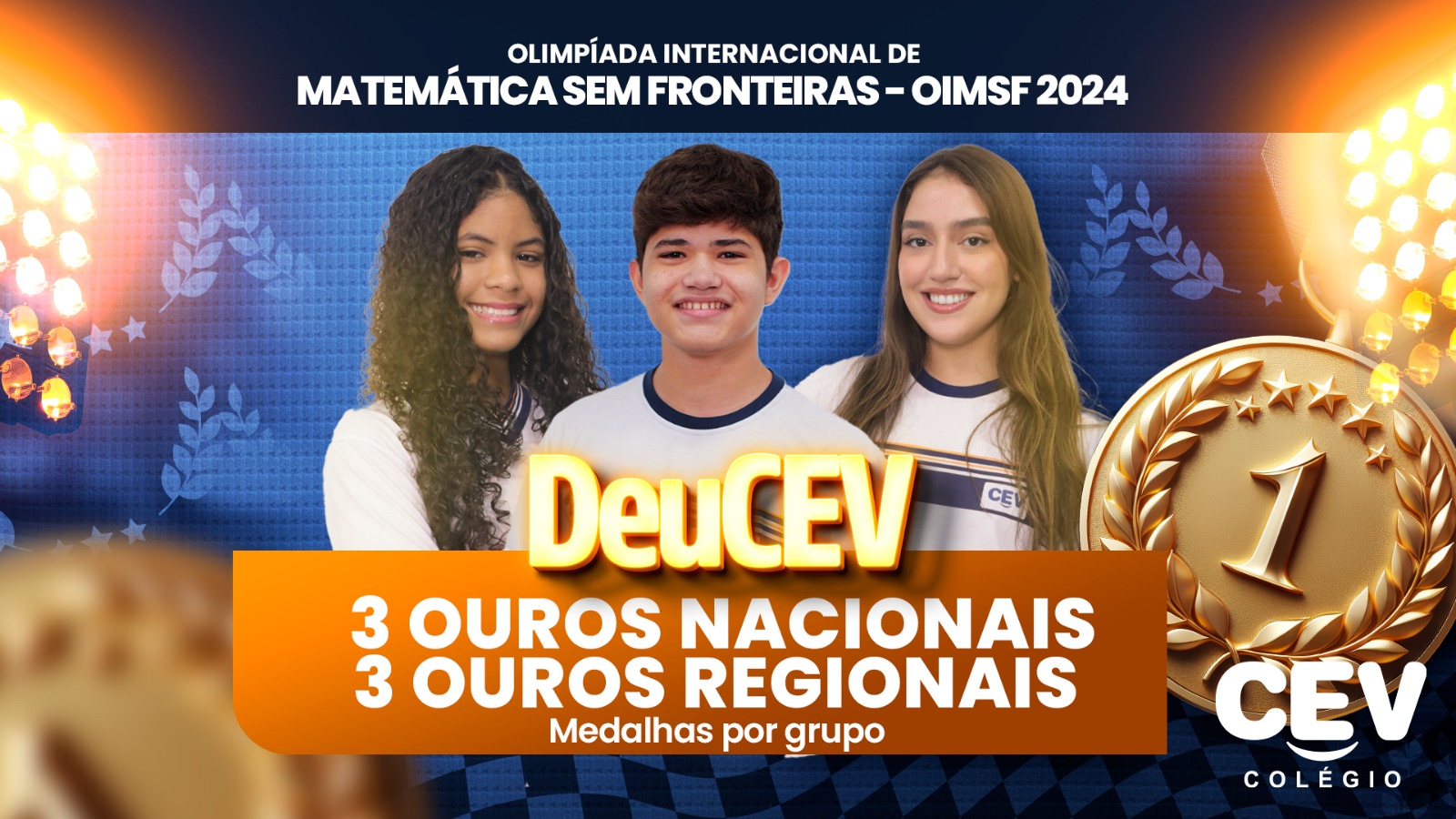 Turmas Olímpicas do CEV são ouro na Olimpíada Internacional de Matemática Sem Fronteiras