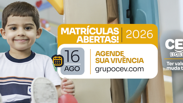 Matrículas abertas para 2026! Inscrições abertas para a Vivência CEV –  16 de agosto 
