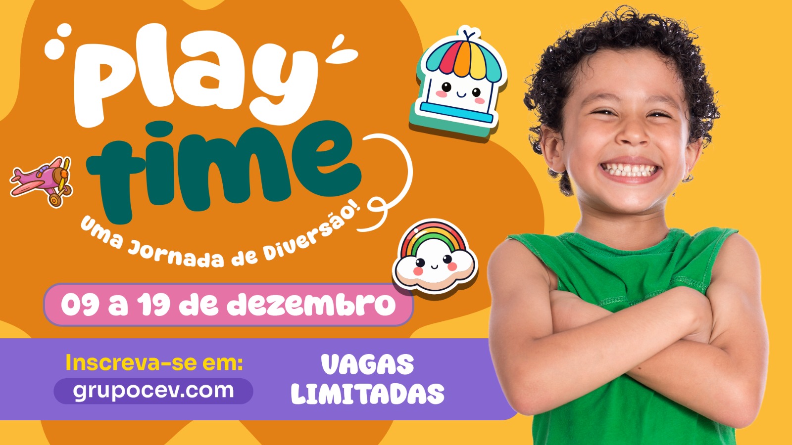 Play Time, uma jornada de diversão. Inscrições abertas! 